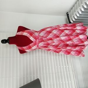 H&M red & white Gingham halter dress. Retro 50s picnic dress. Sz 6. 100% Cotton